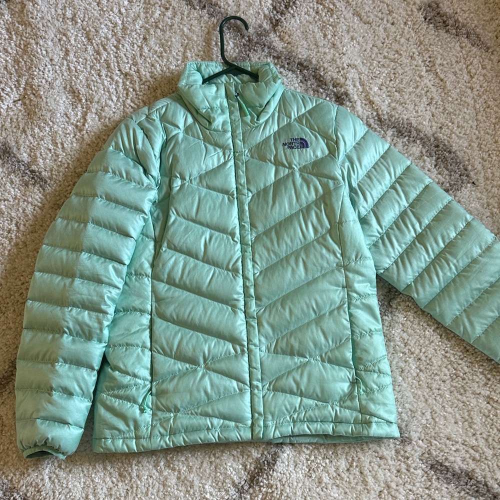 The North Face Light Green Quilted Jacket